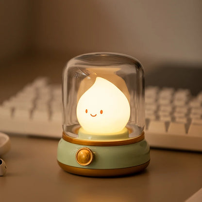 Mini Desktop LED Cute Night Lamp Creative USB Rechargeable Portable Cartoon Table Lamp for Coffee Bar Home Decor Hotel Bedroom